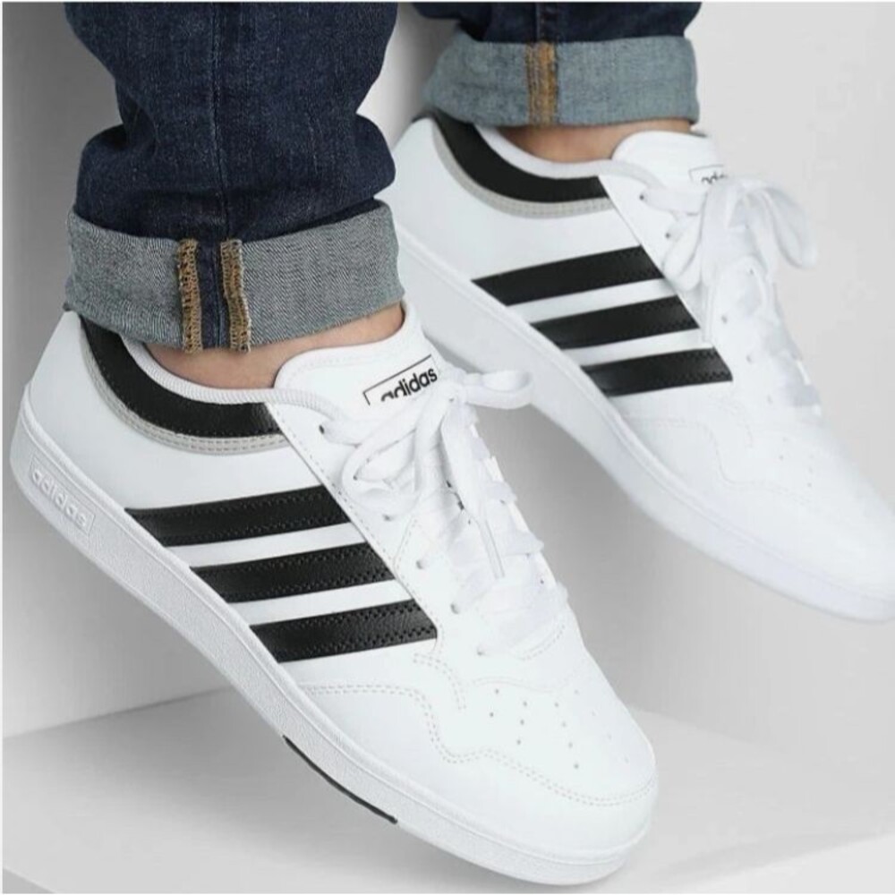 Size 10 - Adidas Hoops 4.0 Cloud White Core Black